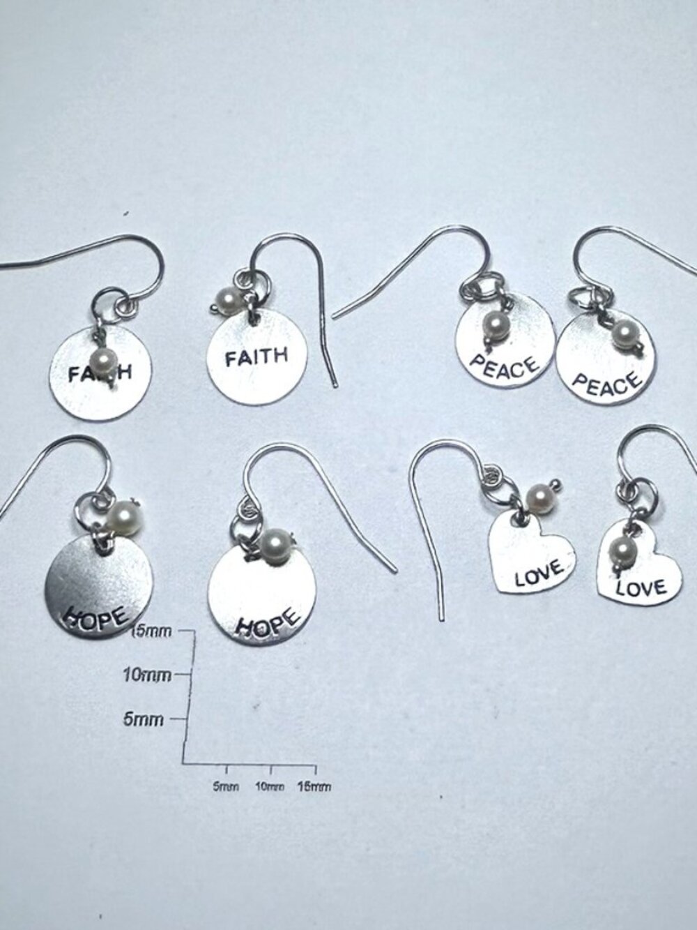 4 pairs Sterling Silver with Cultured Pearl Dangling Earring.